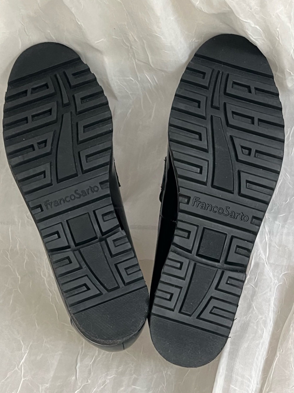 NWOT - FRANCO SARTO TASSEL Black Patent Non-Slip Sole Loafers - Women 7.5W - Picture 10 of 16